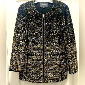 LAFAYETTE dinner jacket in a beautiful metallic tweed blend.  Size Large